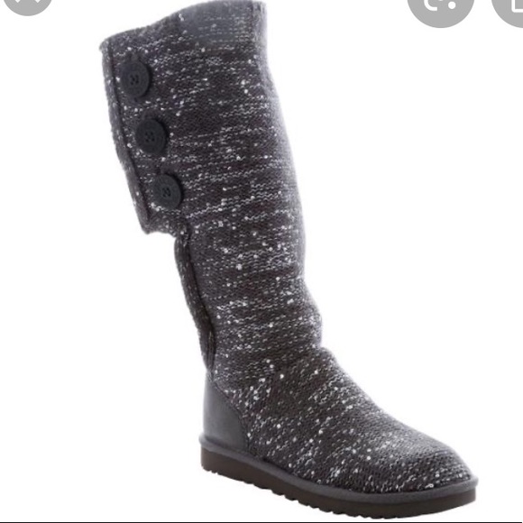 Ugg Shoes | Ugg Gray Classic Cardy Sequins Knitted Boots | Color: Gray | Size: 8 | Love96815's Closet